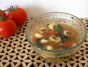 White bean tortellini soup