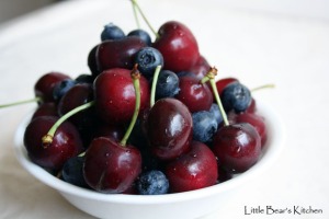 Cherries and blueberries